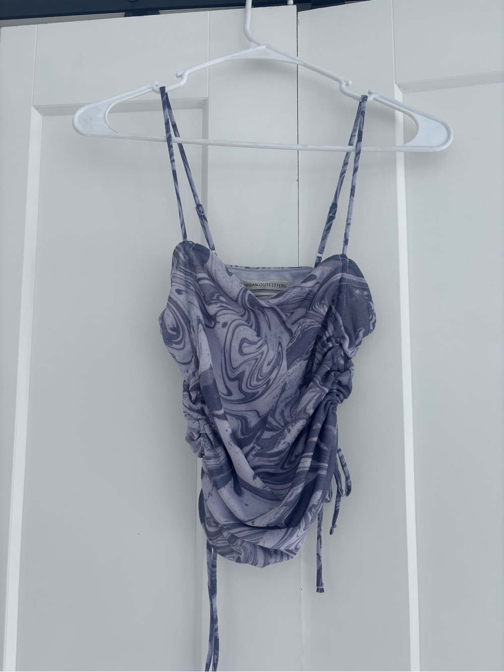 Urban outfitters marble ruched side tank